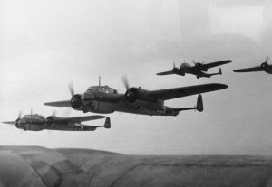 Image of Do-17s in flight.