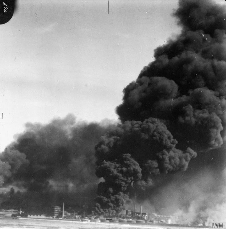 Photo of smoke over Dunkirk